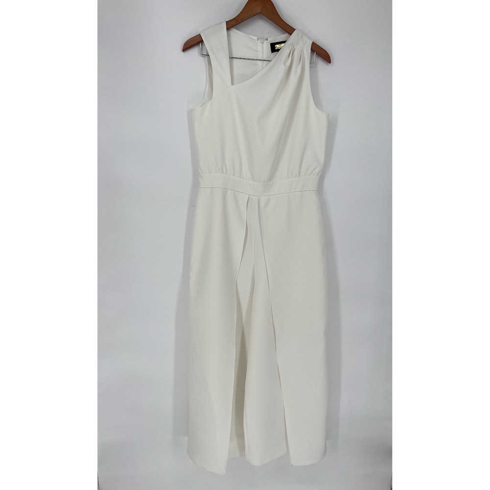 Alexia Admor Women's Ivory Sleeveless Split Wide Leg Blair Jumpsuit Size 10